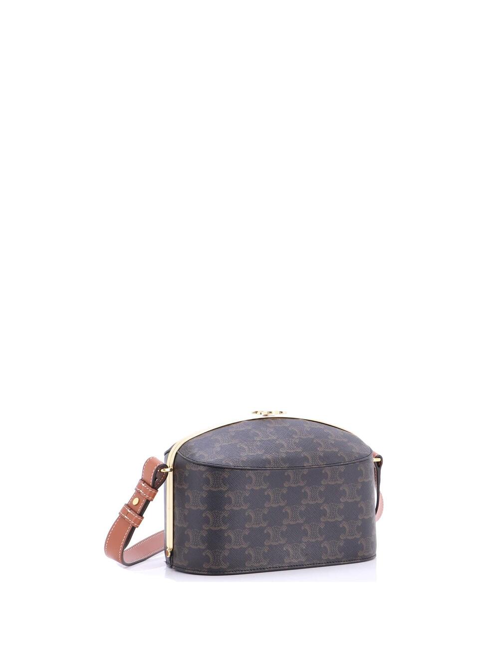 Celine Lunch Box Bag Triomphe Coated #204197C21B - Picture 2 of 6